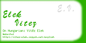 elek vitez business card